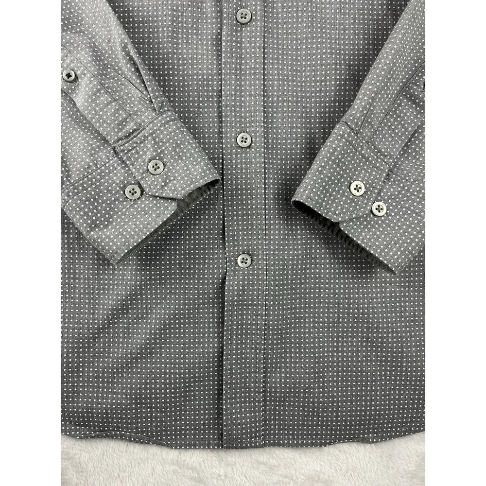 BANANA REPUBLIC Men Shirt Large Button Up CAMDEN Fit Custom 078 Distressed Wash